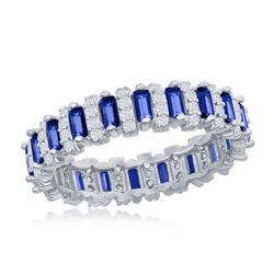 Eternity Ring Baguette Cubic Zirconias - Three Color Choices Eternity Ring Baguette Cubic Zirconias - Three Color Choices